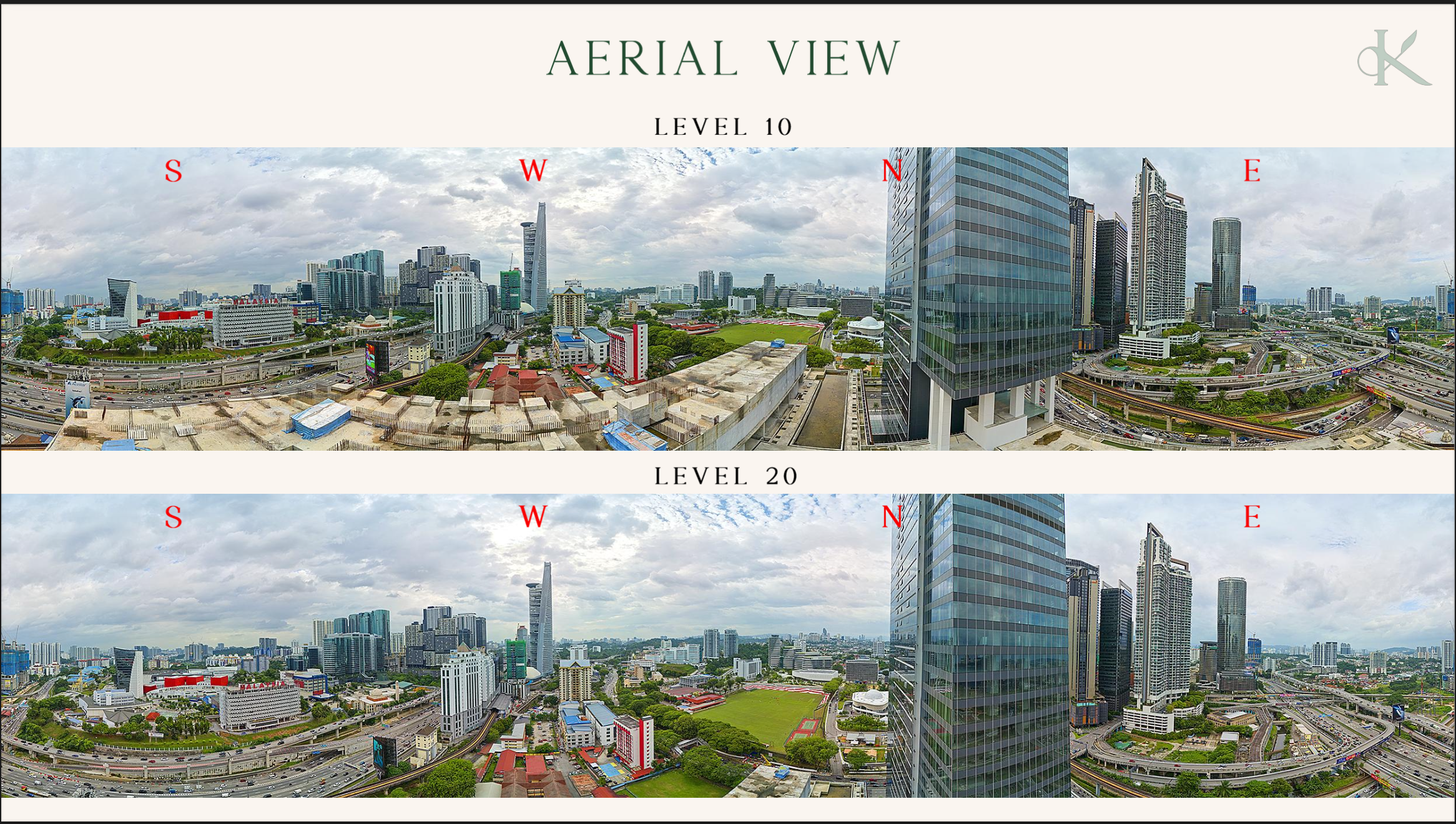 Aerial View Level 10 and 20